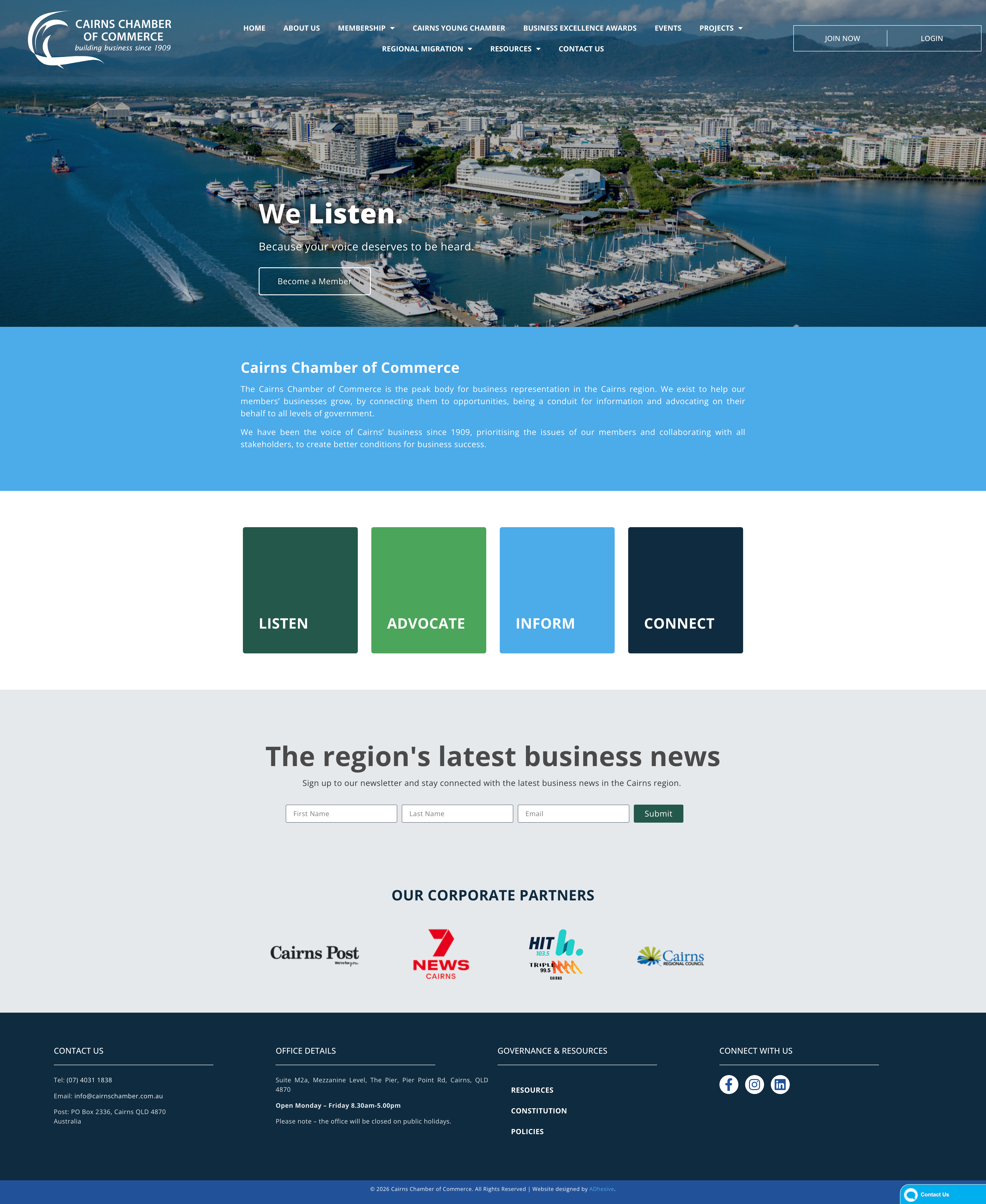 Cairns Chamber of Commerce desktop